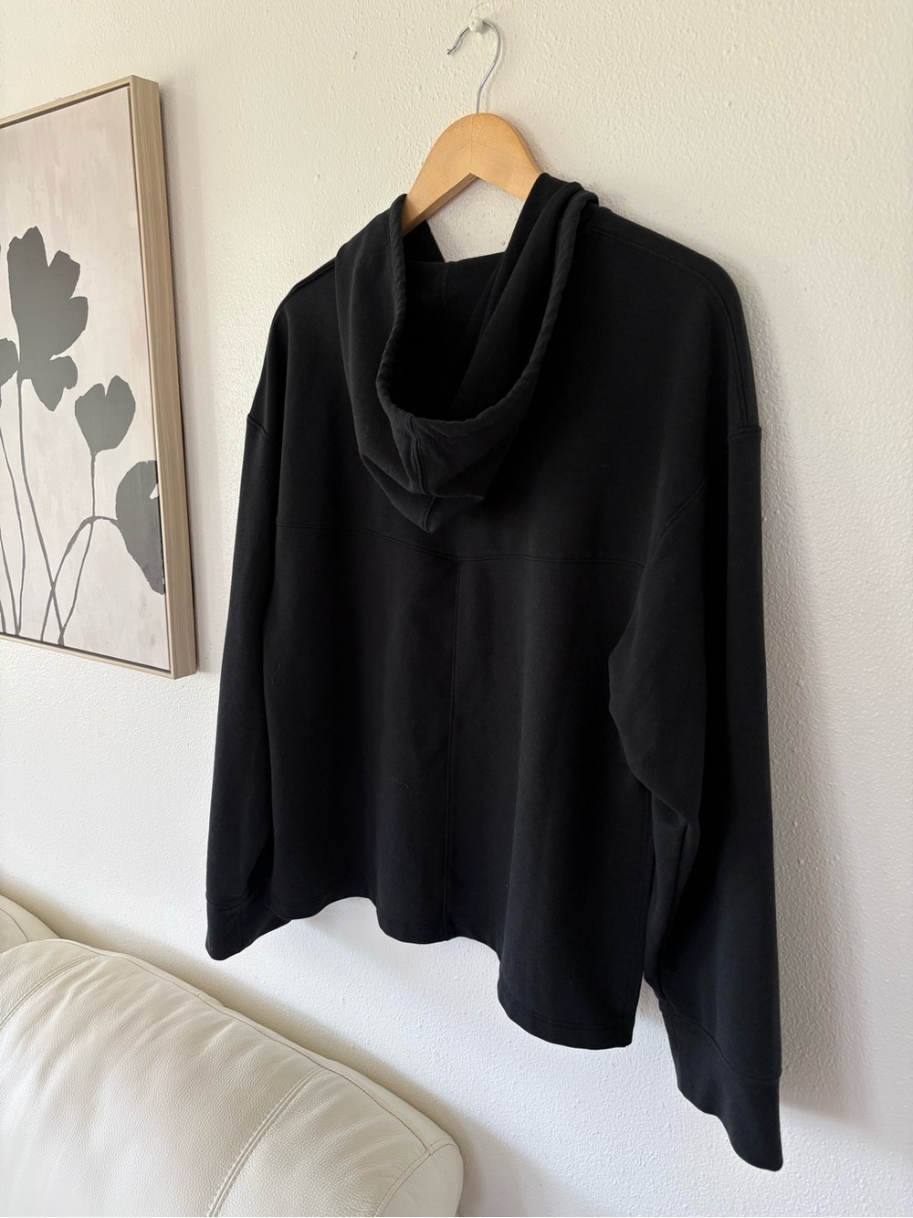 Nike Black Oversized Hoodie with Side Slits - Picture 8 of 10
